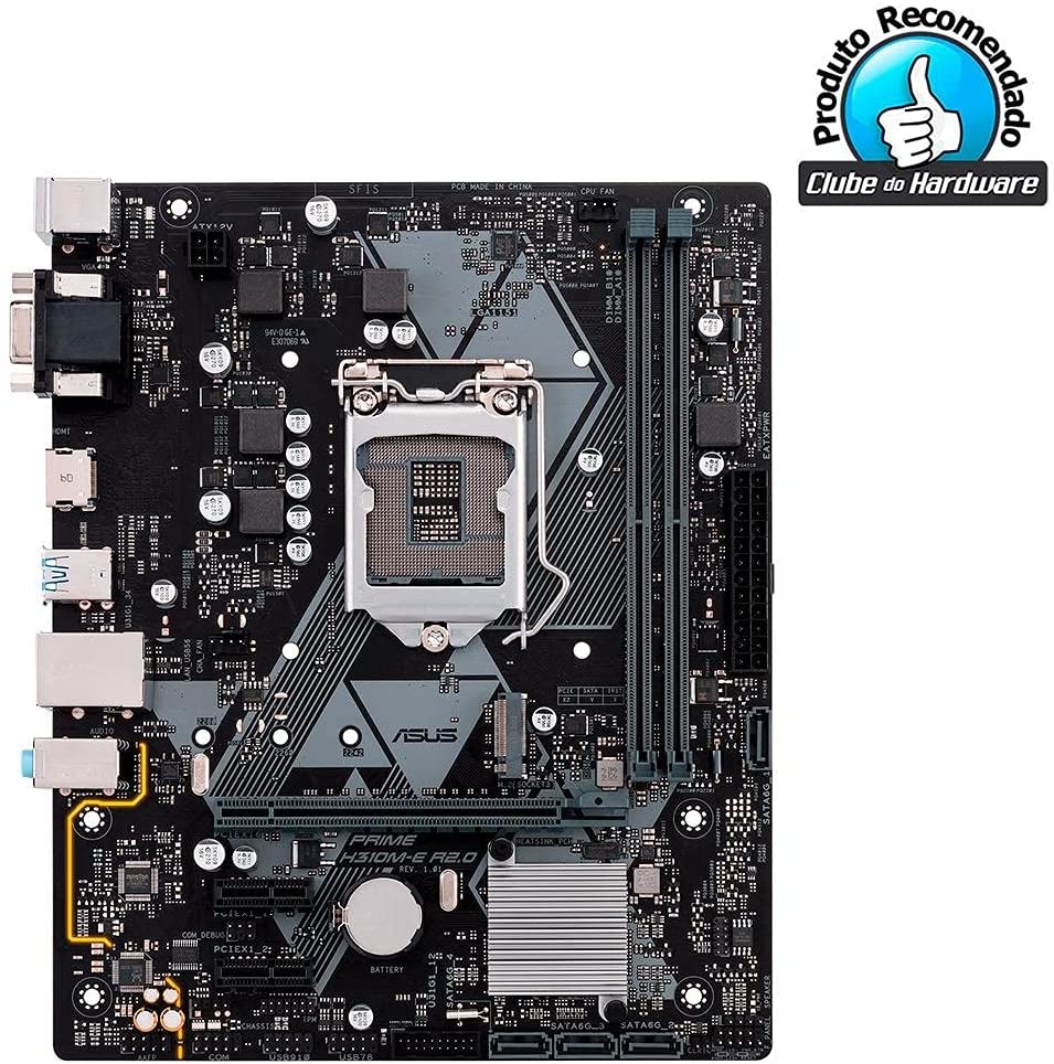 Placa-Mãe ASUS Prime - H310M-E R2.0/BR, Intel LGA 1151, mATX, DDR4