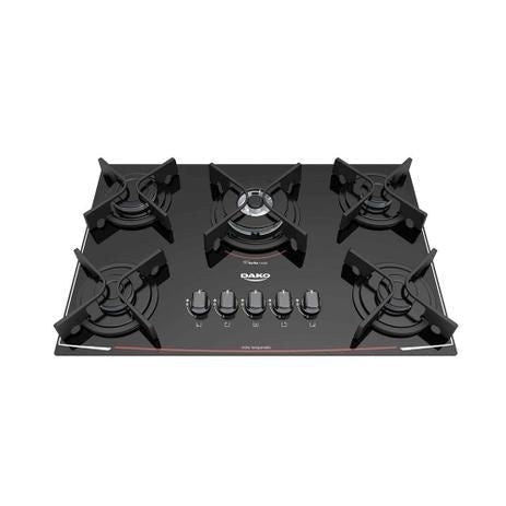 Cooktop 5 Bocas a Gás Acendimento Automático Glass Dako V01 DC5VTZ-PSO SD 300000413