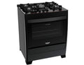 Fogão Dako Supreme Glass Preto 5 Bocas Mesa De Vidro