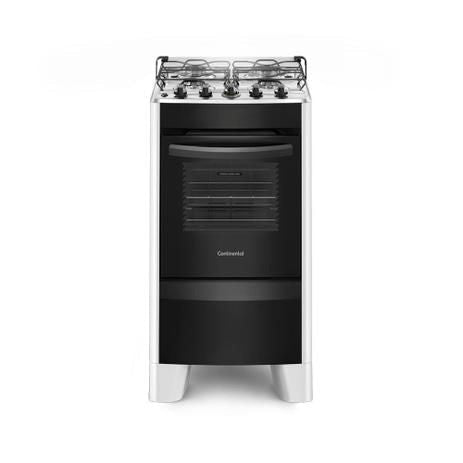 Fogão de Piso Continental 4 Bocas FC4CB Branco Automático com Mesa Compartimentada - Bivolt