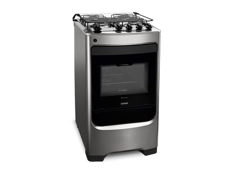 Fogão Piso Consul 4 Bocas CFO4N Inox Bivolt
