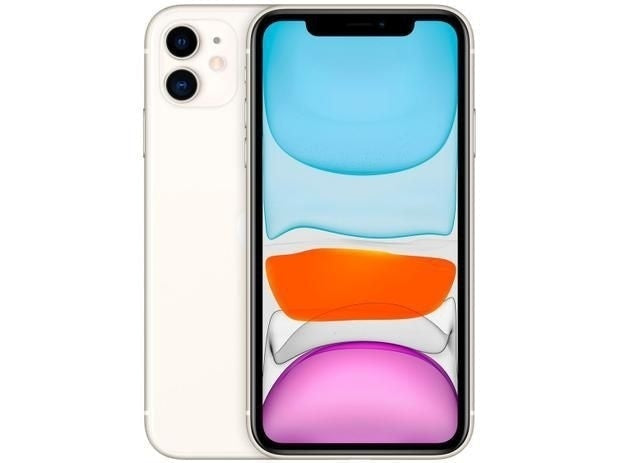 iPhone 11 Apple (128GB) Branco tela 6,1" Câmera 12MP iOS