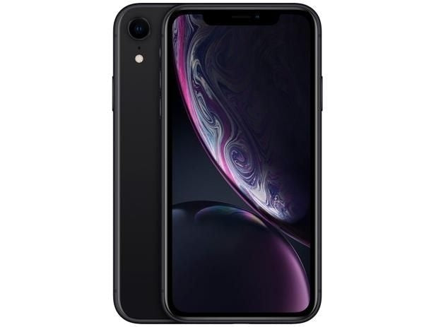 iPhone XR Apple (128GB) Preto Tela 6,1 4G Câmera Traseira 12MP iOS