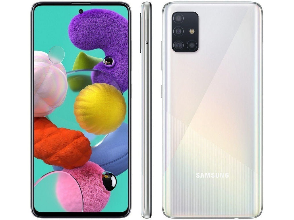 Smartphone Samsung Galaxy A51 128GB 4G Wi-Fi Tela 6.5'' Dual Chip 4GB RAM Câmera Quádrupla + Selfie 32MP - Branco