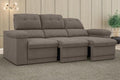 Sofá New Ripley 2,05m Assento Retrátil e Reclinável Velosuede Bege - NETSOFAS
